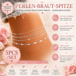 5-teiliges Fußkettchen-Set in Silber