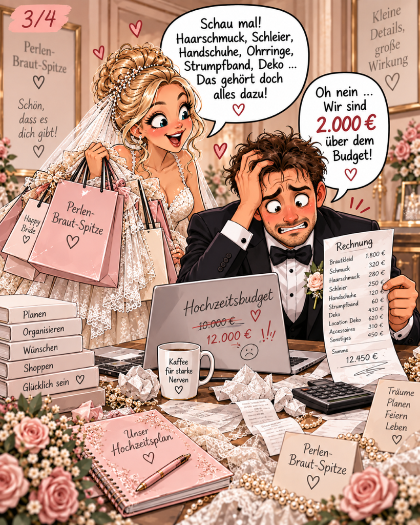 Perlen-Braut-Spitze Comicwelt hochzeitscomic brautpaar 02 3 von 4