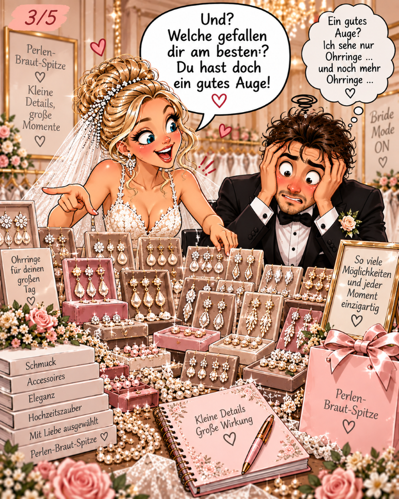 Perlen-Braut-Spitze Comicwelt hochzeitscomic brautpaar 03 3 von 5