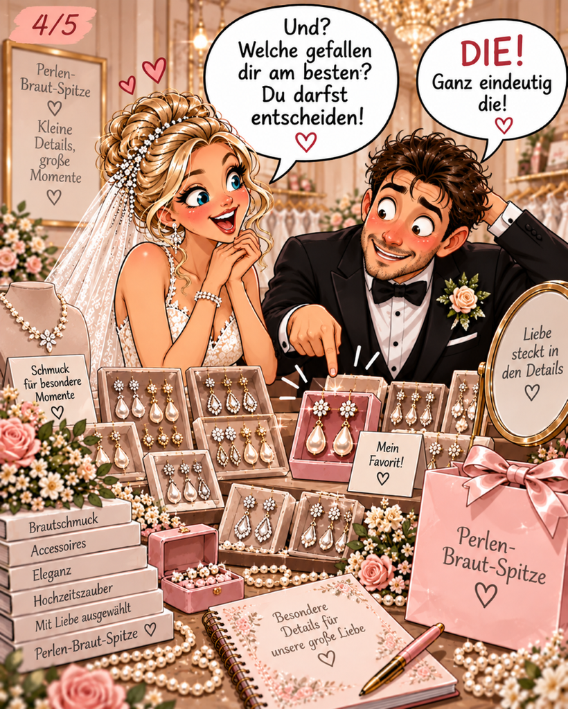 Perlen-Braut-Spitze Comicwelt hochzeitscomic brautpaar 03 4 von 5