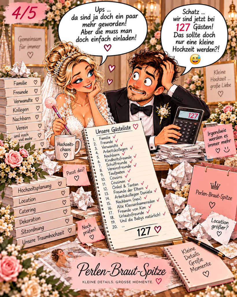 Perlen-Braut-Spitze Comicwelt hochzeitscomic brautpaar 05 4 von 5