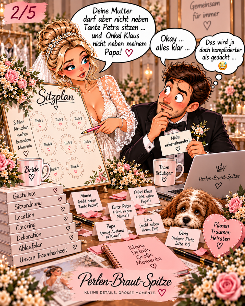 Perlen-Braut-Spitze Comicwelt hochzeitscomic brautpaar 06 2 von 5
