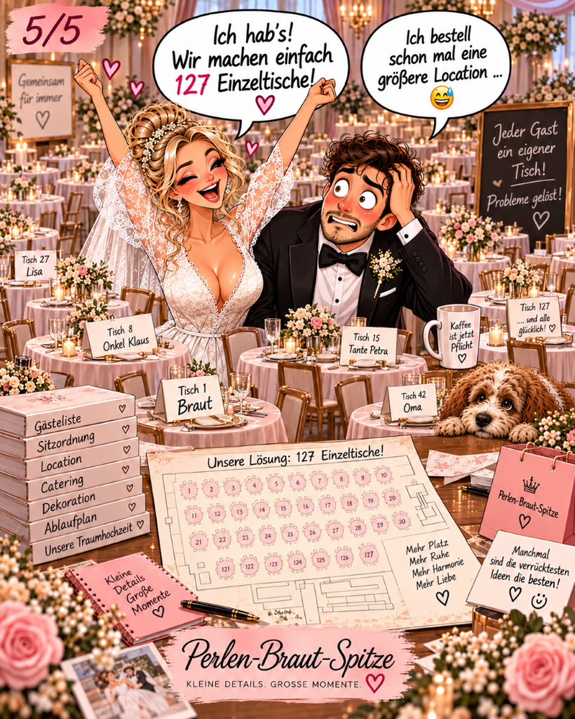 Perlen-Braut-Spitze Comicwelt hochzeitscomic brautpaar 06 5 von 5